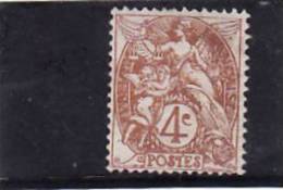 N° 110  Variété  Tache Devant Le 4 Manque Colledans Un Coin - 1900-29 Blanc