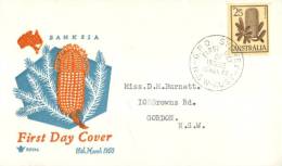 (800) Australia First Day Cover  - Premier Jour - FDC - 1960 - Flowers Banksia - FDC