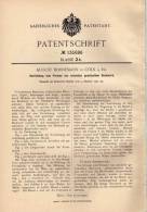 Original Patentschrift - Apparat Für Backwerk, Kipfel , Salzstangen ,1901, A. Bornemann In Cöln A.Rh., Bäckerei , Bäcker - Machines