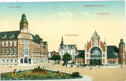 Gelsenkirchen, Hauptpostamt, Central-Hotel U. Hauptbahnhof, 1917 - Gelsenkirchen