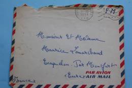 Militaria Lettre Franchise Militaire Poste Aux Armées 11-10-1958 Afrique Du Nord SP 87516 Pr Ecaquelon P Montfort Heures - Lettres & Documents