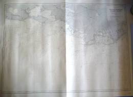 CARTE MARINE / 1955 / ÉTATS-UNIS, GOLFE DU MEXIQUE, De L'ILE TIMBALIER Au BANC TRINITY / 105 X 74 Cm / Bon état - Nautical Charts