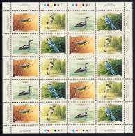 Canada MNH Scott #1842a Sheet Of 20 46c Canadian Warbler, Osprey, Pacific Loon, Blue Jay - Birds Of Canada - Hojas Completas