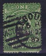 Victoria: 1879 Nr 14 One Penny Green, Irregular Perforation - Usados