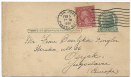 PUERTO RICO - San Juan, Postal Stationery To Yugoslavia, 1936. - Briefe U. Dokumente