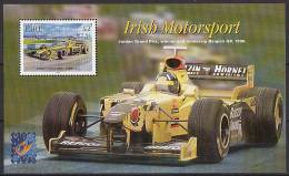 IRLANDE 2001 - F1 Grand Prix De Belgique 2001, BF Surchargé Belgica 2001 - BF Neuf // Mnh Très Rare - Blocchi & Foglietti