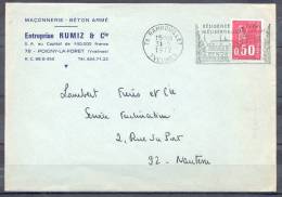 LETTRE  Cachet  78 RAMBOUILLET   Le 31 5 1972    Envel Entete PUB De 78 POIGNY LA FORET   Pour 92 NANTERRE - Lettres & Documents