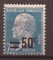 FRANCE - Type PASTEUR Surchargés - Yvert # 219 - MINT LH - 1922-26 Pasteur