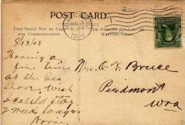 Postal Atlantic 1908  Estados Unidos - Brieven En Documenten