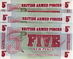 British Armed Forces (6th Series) 5 New Pence Special Voucher : UNC - Fuerzas Armadas Británicas & Recibos Especiales