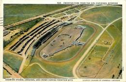 182337-Wyoming, Cheyenne, Frontier Park From The Air, Showing Stands, Grounds & Crowd During Frontier Days - Cheyenne