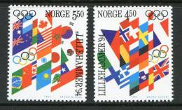 Norvège ** N° 1104 - 1105 -- J.O. D´hiver à Lillehammer - Unused Stamps
