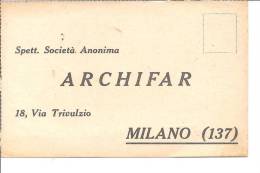 MILANO .DITTA ARCHIFAR   , FP-C1084 - Altri & Non Classificati