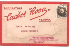 VERONA ,CAIRO  MONTENOTTE ,CACHET ROSA,PRODOTTI FARMACEUTICI. FP-C1088 - Altri & Non Classificati