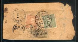 Portugese India 1899  Mapuca Cover With... India Missent Railway Label...Also Railway Cancellation # 08213 - Portuguese India