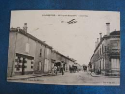 CPA....LARGONNE..GIVRY EN ARGONNE..GRAND'RUES  ATTELAGE..COMMERCE..ECRITE AOUT 1916 - Givry En Argonne