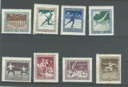 Hungary 1925, Sports Fund Set, MM, Sc B80-87, SG 442-9 - Ungebraucht