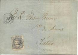 AREVALO AVILA A XATIVA VALENCIA CC CON SELLO MATRONA 1870 - Cartas & Documentos