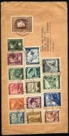 1947 Austria Multifranked Cover Sent To USA. Insbruck 23.7.47. (G10c077) - Briefe U. Dokumente