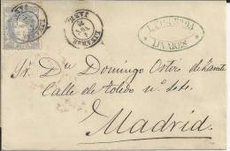 CC DE LINARES JAEN A MADRID SELLO MATRONA AL DORSO MAT ROJO DE LLEGADA Y ARAÑA NEGRA COMO CONTRASEÑA - Cartas & Documentos