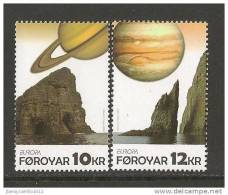 FÄROE ISLANDS /FØROYAR / FÄROËR / ILES FÉROÉ - EUROPA 2009  - TEMA  "ASTRONOMIA" - SET Of 2 STAMPS PERFORATED - 2009