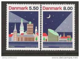 DINAMARCA / DENMARK / DANEMARK - EUROPA 2009  - TEMA  "ASTRONOMIA" - SERIE De 2 V.  - DENTADA  (PERFORATED) - 2009