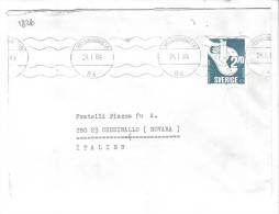 VER1826 - SVEZIA , Lettera Commerciale Per L' Italia Del 1984 - Storia Postale