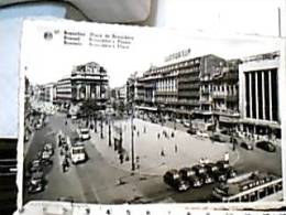 BELGIO BRUXELLES PLACE AUTO CAR TRAM  V1958  DX4152 - Vervoer (openbaar)