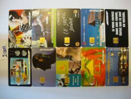 2000  LOT  10 TELECARTES - 2000