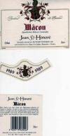 Etiquette De Vin Appelation Macon Controlee Jean St Honore, Mis En Bouteilles Par  Chais St Galant Beaucaire - Bourgogne