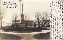 Milan OH Ohio, Town Square, Drug Store Business Sign, Street Scene, C1900s Vintage Real Photo Postcard - Altri & Non Classificati