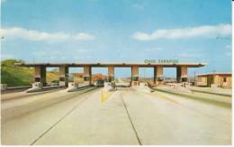 OH Ohio Turnpike Highway, Car Auto, Toll Booth C1950s/60s Vintage Postcard - Andere & Zonder Classificatie