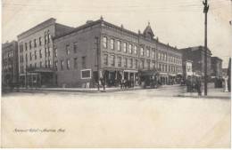 Marion IN Indiana, Street Scene, Spencer Hotel Lodging, C1900s Vintage Postcard - Autres & Non Classés