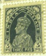 India 1937 King George VI 3p - Used - 1936-47 Roi Georges VI