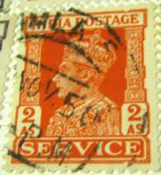 India 1939 King George VI Service Official Stamp 2a - Used - 1936-47  George VI