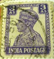 India 1940 King George VI 3a - Used - 1936-47  George VI