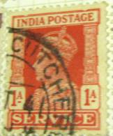 India 1939 King George VI Service Official Stamp 1a - Used - 1936-47  George VI