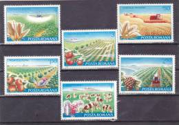AGRICULTURE ,1982,Yv.3388-92,Mi.3873-79, ** MNH,ROUMANIE. - Unused Stamps