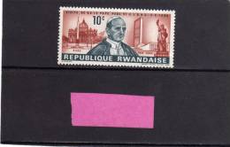 RWANDA 1966 VISIT POPE PAOLO VI - VISITA DEL PAPA MNH - Unused Stamps