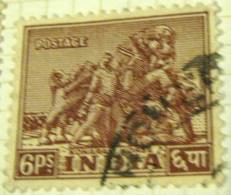 India 1949 Konarak Horse 6p - Used - Used Stamps