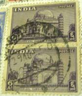 India 1949 Gol Gumbad Bijapur 6a X 2 - Used - Used Stamps