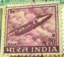 India 1965 Foiland Gnat Fighter 20p - Used - Usati