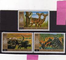 RWANDA 1972 NATIONAL PARK AKAGERA - PARCO NAZIONALE MNH - Unused Stamps