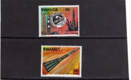 RWANDA 1976 SPACE COOPERATION USA - URSS APOLLO SOYOUZ COOPERAZIONE SPAZIALE MNH - Ongebruikt