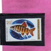 RWANDA 1973 FISH DISTICHODUS SEXFASCIATUS PESCE MNH - Neufs