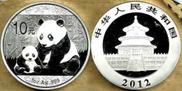 CHINA 10 YUAN PANDA ANIMAL FRONT & BUILDING BACK 2012 AG SILVER BUNC READ DESCRIPTION CAREFULLY!! - China