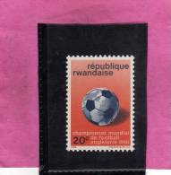 RWANDA 1966 SOCCER WORLD CUP FOOTBALL ENGLAND - COPPA DEL MONDO DI CALCIO INGHILTERRA MNH - Unused Stamps