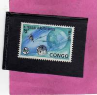 CONGO REPUBLIQUE 1965  INTERNATIONAL TELECOMMUNICATIONS UNION - UIT UNIONE INTERNAZIONALE TELECOMUNICAZIONI MNH - Nuevas/fijasellos