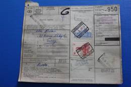 EXPEDITION:DOCUMENT POSTAL COLIS POSTAUX POSTCOLI-POSPAKET:BELGIQUE-->CHEMIN DE FER GARE -->BASTOGNE >CINEY - Andere & Zonder Classificatie