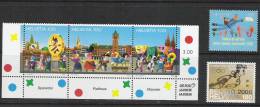 P311.-.SWITZERLAND.-. 2007,2008 AND 2010- NICE SE-TENANT AND SERVICE TIMBRES, OLYMPIC  COMMITE, U.P.U. - Ungebraucht